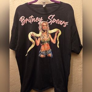 Britney Spears Snake Graphic Tee Y2K Pop Star Concert Style XL Oversized